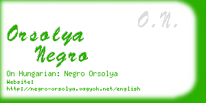 orsolya negro business card